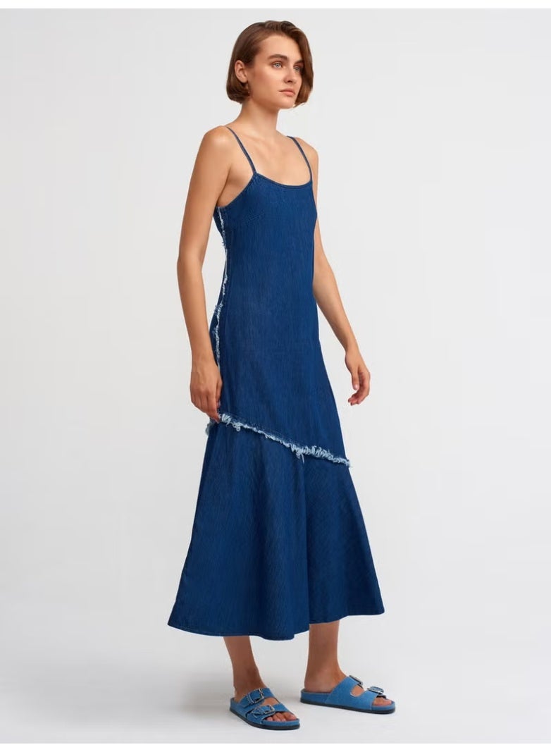 Dilvin Denim Midi Dress - Image 3